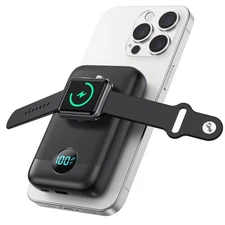 10800mAh 4in1 Magnetic Charger Power Bank for iPhone 16/15/14/13/12, Apple Watch