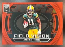2025 Panini Donruss Elite Jayden Reed Field Vision Red /99 #10 Green Bay Packers