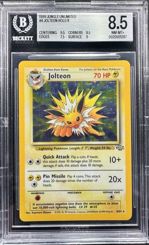 Jolteon (Unlimited) graded BGS 8.5 for sale on eBay