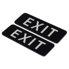 EXIT sign, 2pcs acrylic 9"x3" car sticker door sticker, black