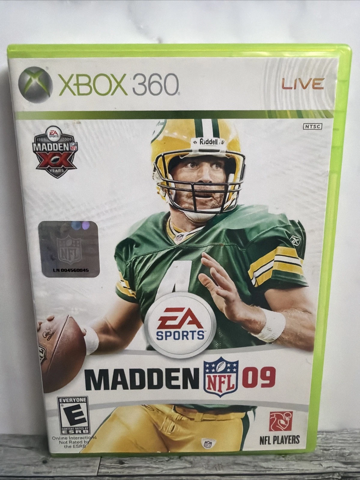 Madden NFL 09 Microsoft Xbox 360 2008 OG Black Label Brett Favre Game
