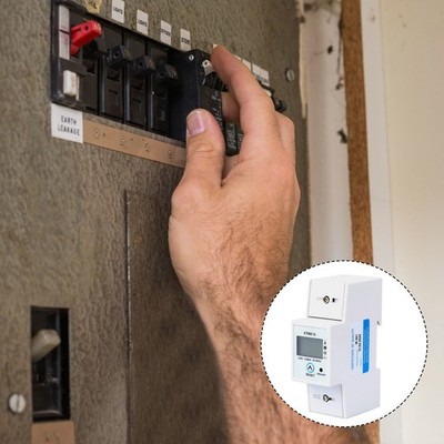  220 / 230V 5 (80) A Digital LCD-Anzeige DIN-Schiene AC-Leistungsmesser