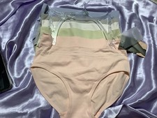 Yummie Brief Panties 5-Pack Multicolor Nylon Spandex Stretch Size S