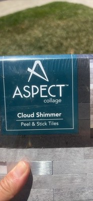 Aspect Collage Cloud Shimmer Peel & Stick Wall Tiles 2 Pack 0.93 sq ft