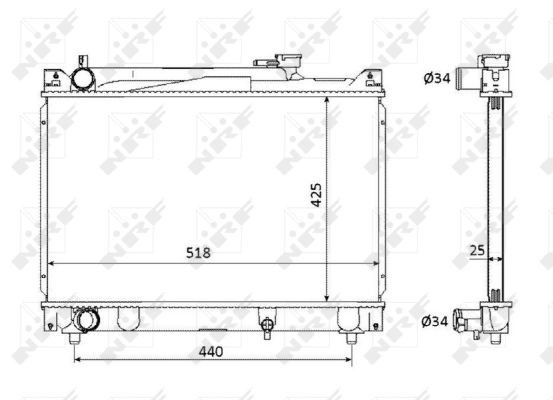 Fits NRF 53882 SUZUKI ESCUDO WATER COOLER 94-  ⭐UK Stock⭐