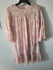 Womens Calvin Klein Light Pink Dress with white flowers
