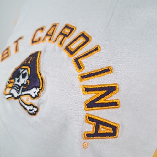 CHAMPION East Carolina University Pirate Crop Top Embroidered Logo T-Shirt Large - Picture 15 of 21
