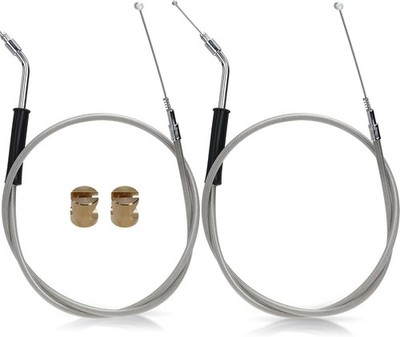 45.26'' Throttle Idle Cable Set for Harley 2000-2006 Touring Road Street Electra