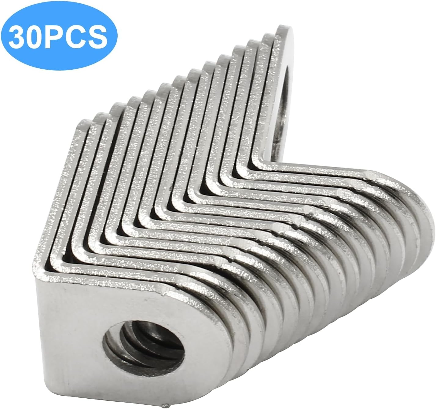 Biaungdo 30 Pcs 18x18x29mm/0.7"x0.7"x1.14" Adjustable 18x18x29mm, Silver 