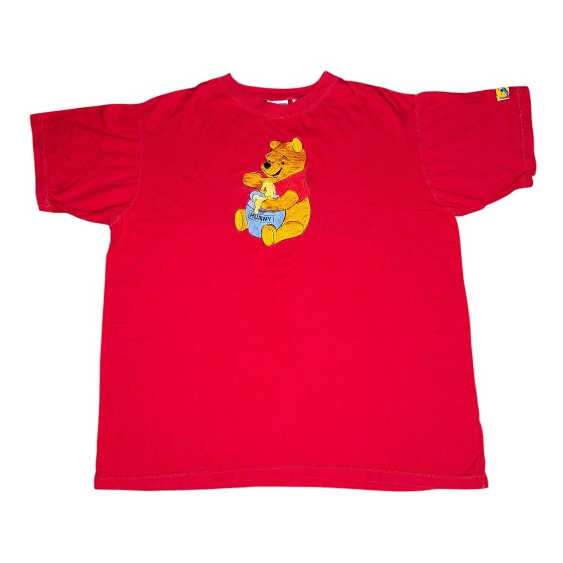 Vintage 90s Disney Winnie the Pooh Hunny Embroidered T-Shirt Size XL