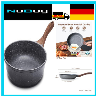 SENSARTE Antihaft Bratpfanne 20cm Schweizer Granit PFOA Frei