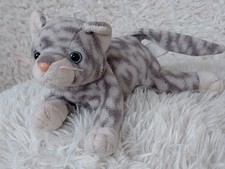 Ty Silver the Grey Tabby Cat 1999 Retired 9" Beanie Babies kitten soft toy plush