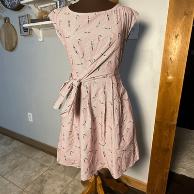 NWT Maeve Anthropologie bathing beauty diver tie waist fit and flare mini dress