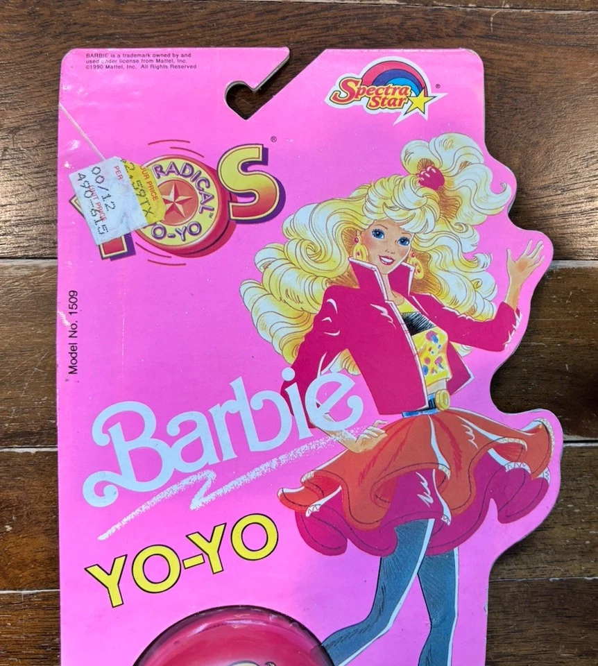 Винтажная Barbie Red Radical Yo Yo Spectra Star 1989 новая из старых запасов модель 1509 упаковка повреждена - Изображение 2 из 4