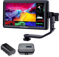 FEELWORLD S55 V3 6 inch Camera DSLR Field Monitor with F550 Battry 2200mAh Case