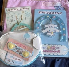 Sanrio Cinnamoroll 5Piece Set MIB Flat Tote, Acrylic Stand, Pouch,