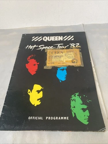 Queen Hot Space Tour Programme 1982 With Ticket Stub