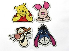 Disney Winnie The Pooh Friends 4 Patch Set 3 Inch Embroidered Iron On Patch