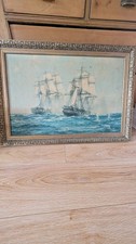 Amazing Framed Naval Picture Montague Dawson
