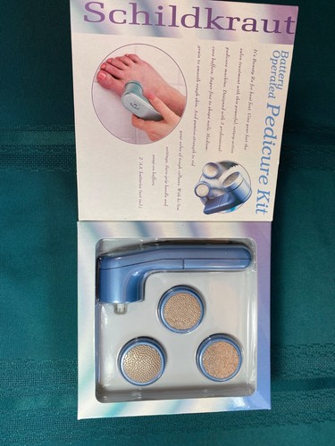 Nuevo Kit de Pedicura a Batería Schildkraut Azul Titanio 3 Tampones Tacón Liso - Imagen 7 de 16