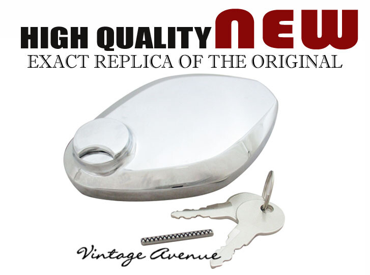 BRAND NEW KAWASAKI CHROME FUEL GAS TANK CAP LOCK W/ KEYS P/N:51048