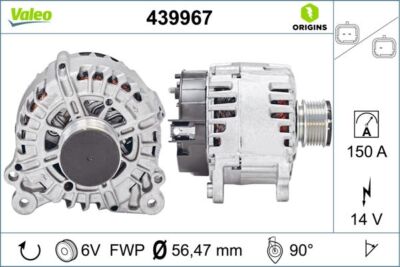 Valeo 439967 Alternator for Dacia, Renault