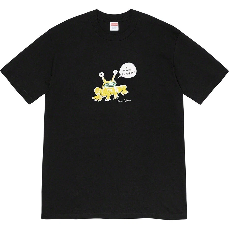 T shirt grenouille Supreme Daniel Johnston   noir   moyen (M)   à la main   flambant neuf
