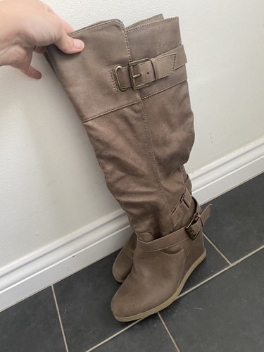 Over Heels By dune wedge boots Size 