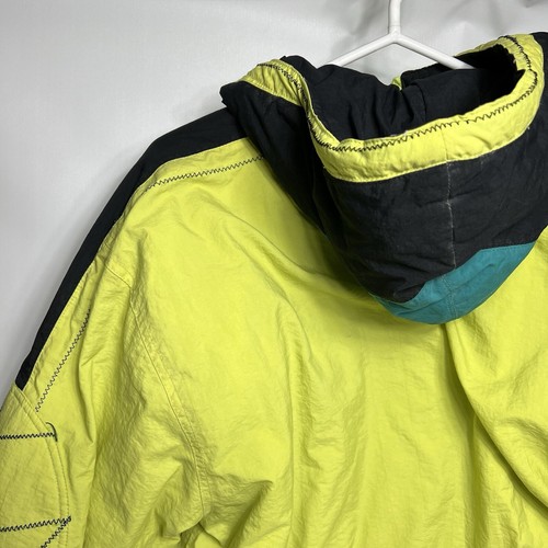VTG Burton Free Line Snowboard Jacket 1989 Mens Size Medium Yellow Black Green - Picture 7 of 24