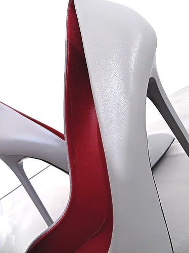 1969 Made in Italy Stiletto High Heels Pigalle Style Leather Pumps Grey 38 - Picture 8 of 10