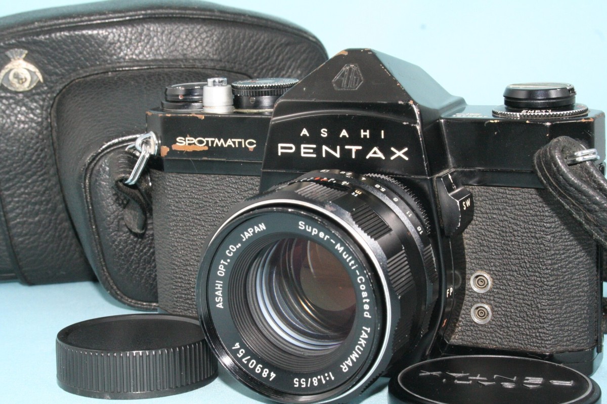 Exc+5] Pentax SP Black Film Camera + SMC Takumar 55mm f/1.8 Lens 