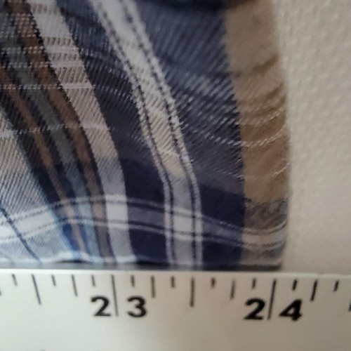 Canyon Guide Outfitters Mens Shirt Sz XLT Long Sleeves Pearl Snap Blue Plaid - Picture 7 of 10