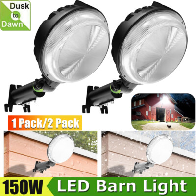 150W LED Barn Yard Street Outdoor Security Dusk to Dawn Waterproof Flood Light