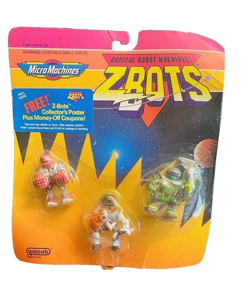Vintage 1990’d Micro Machines ZBOTS Radical Robot Machines NEVER OPENED SEALED - Image 3 of 4