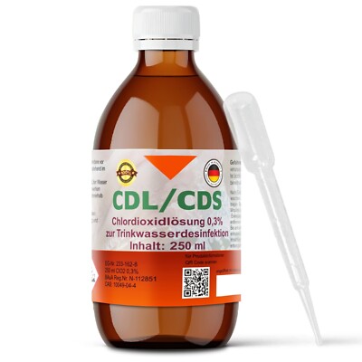 CDL CDS 0,3% 250ml Trinkwasser Desinfektion BAuA registriert N-112851 m. Pipette