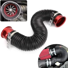Universal Engine Flexible Car Cold Air Intake Hose Pipe Tube Duct Kit w/Clamps