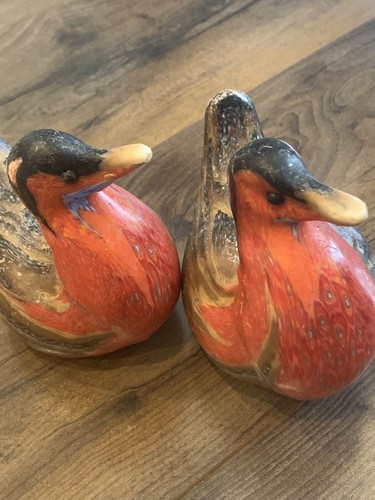 NEW Red Duck Bird Candles Beautiful Colorful Vintage Never Lit Swaziland Design - Picture 3 of 9