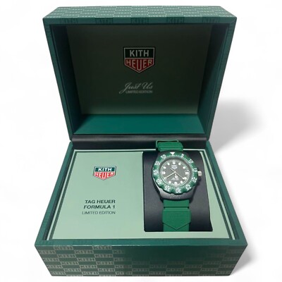 時計 TAG Heuer Kith Formula 1 Green Tag Heuer Kith Formula 1 Watch (Green Unboxing & Comparison