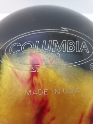 Vintage Columbia 300 Bowling Ball WD~9 lb 3 oz Swirl Red, Orange
