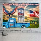 Vintage Style Coors Light Metal Sign "A Toast to the Farmers" Man cave Bar Decor