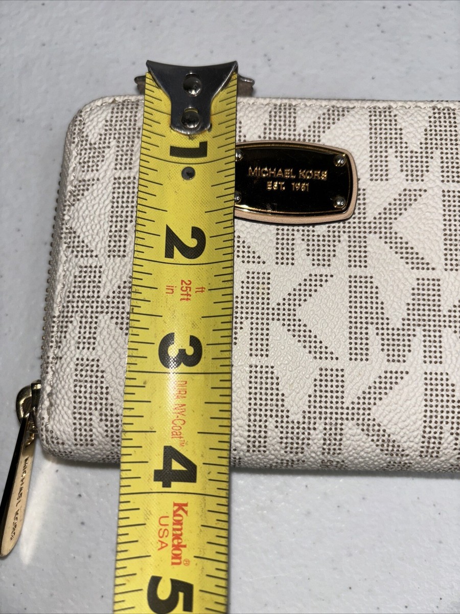 Michael Kors Small Zip Around Signature Bifold Wallet