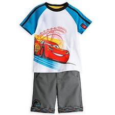 DISNEY STORE CARS 3 SHORT SET GRAPHICS FRONT  BACK  LIGHTNING  JACKSON STORM
