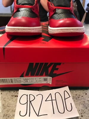 SZ 7.5m - Air Jordan 1 HI 85, used w/ box Jordan 1 high 85 metallic burgundy. Higher quality leather  main image 4