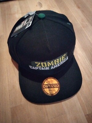 Captain America Zombie What If ? Marvel Comics Snapback Cap Schwarz 