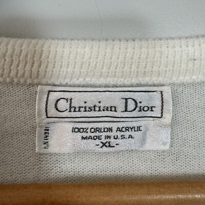 Vintage Christian Dior Monsieur 100% Orlon Acrylic Sweater Vintage Christian Dior Monsieur 100% Orlon Acrylic Sweater
