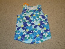 NWT NEW GYMBOREE EVERYDAY PLAYWEAR BLUE FLORAL TANK TEE TOP SIZE S SMALL 5-6 