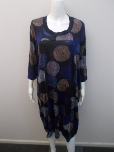 TS TAKING SHAPE BLUE PRINT DRESS SIZE SMALL=16/18  (#A1221) - Picture 1 of 3