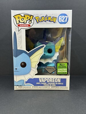 Funko Pop! Games Pokémon Vaporeon #627 Diamond Collection ECCC Vinyl Figure Funko Pop! Games Pokémon Vaporeon #627 Diamond Collection ECCC Vinyl Figure