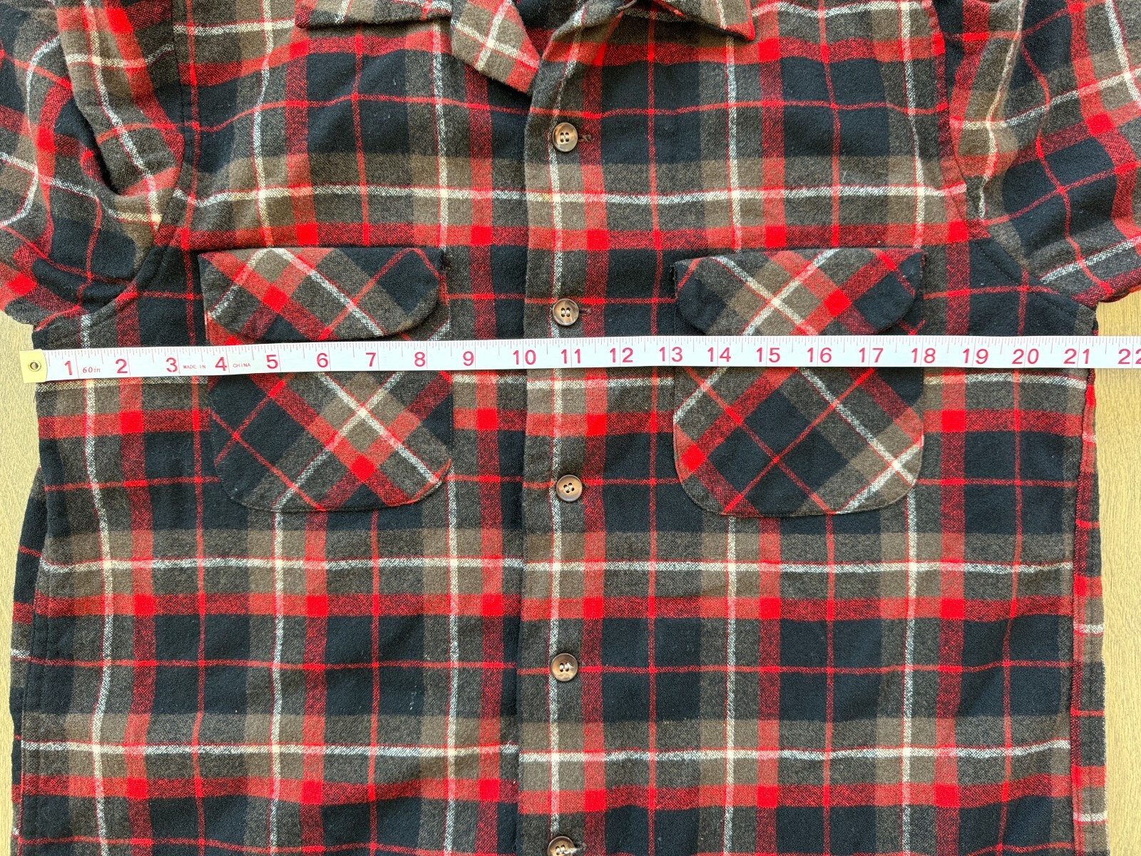 VTG Pendleton Pure Virgin Wool Button Up Flannel … - image 8