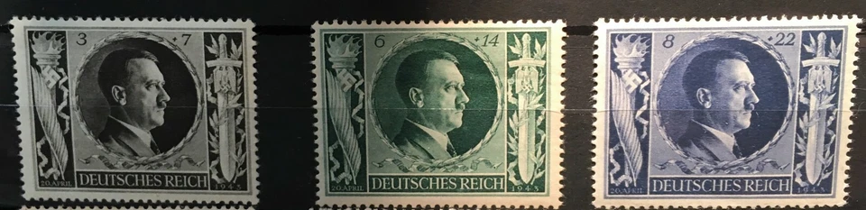 Germany Third Reich 1943 MNH - Hitler's 54th Birthday - Mi-844-849 Sc 231-236 - Image 2 of 3